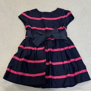 Ralph Lauren Navy and Pink Striped Dress & Bloomers